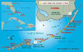 A map of the Florida Keys 